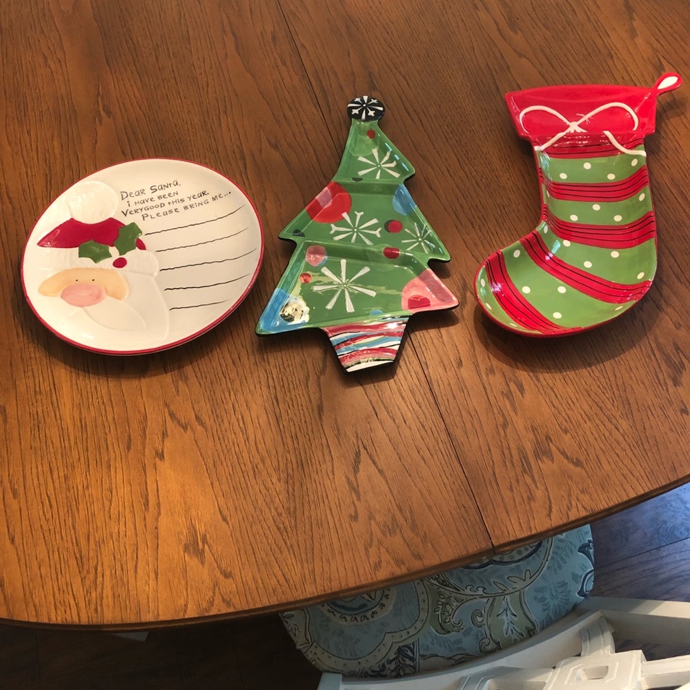 3 Christmas Platters